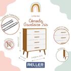 Jogo De Quarto Infantil Isis Guarda Roupa 3 Portas E Cômoda 4