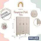 Jogo De Quarto Infantil Isis Guarda Roupa 4 Portas E Cômoda 1