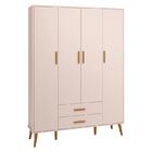 Jogo De Quarto Infantil Isis Guarda Roupa 4 Portas E Cômoda 1