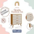 Jogo De Quarto Infantil Isis Guarda Roupa 4 Portas E Cômoda 4