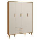 Jogo De Quarto Infantil Isis Guarda Roupa 4 Portas E Cômoda 4