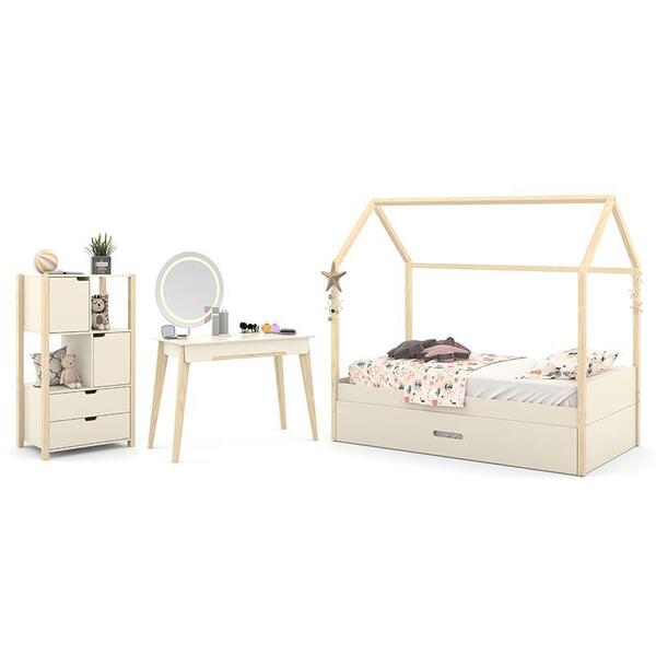 Jogo De Quarto Infantil Kids Liv Organizador, Cama, Auxiliar