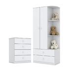 Jogo De Quarto Infantil Labirinto Com Guarda Roupa E Cômoda -