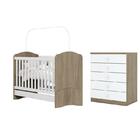 Jogo De Quarto Infantil Linha Bala De Menta Cômoda E Berço Ca