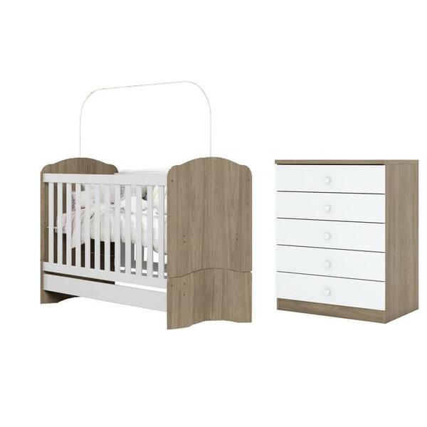 Jogo De Quarto Infantil Linha Bala De Menta Cômoda E Berço Ca