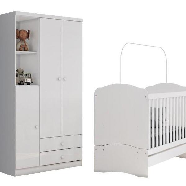 Jogo De Quarto Infantil Linha Bala De Menta Guarda Roupa E Be