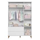 Jogo De Quarto Infantil Lunna Retrô Com Guarda Roupa E Berço