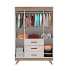 Jogo De Quarto Infantil Maya Off White Carvalho Guarda-roupa