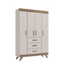 Jogo De Quarto Infantil Maya Off-white/carvalho Guarda-roupa