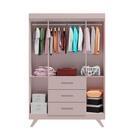 Jogo De Quarto Infantil Maya Rose Guarda-roupa Cômoda Berço