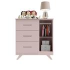 Jogo De Quarto Infantil Maya Rose Guarda-roupa Cômoda Berço