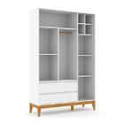 Jogo De Quarto Infantil Nature Clean Guarda Roupa 3 Portas E