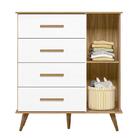 Jogo De Quarto Infantil Noah Retrô Com Guarda Roupa E Cômoda