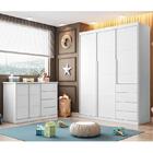Jogo De Quarto Infantil Pietra Com Guarda Roupa E Cômoda - Pr