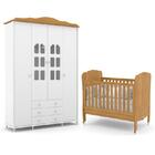 Jogo De Quarto Infantil Provence New Com Guarda Roupa E Berço