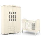 Jogo De Quarto Infantil Provence New Com Guarda Roupa E Berço