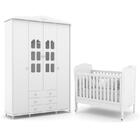 Jogo De Quarto Infantil Provence New Com Guarda Roupa E Berço