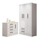 Jogo De Quarto Infantil Q Encanto Com Guarda Roupa E Cômoda -