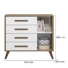 Jogo De Quarto Infantil Q Encanto Retrô Com Cômoda E Berço -