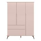 Jogo De Quarto Infantil Retrô Alice Guarda Roupa, Cômoda Com