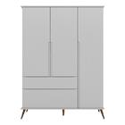 Jogo De Quarto Infantil Retrô Alice Guarda Roupa E Cômoda Com