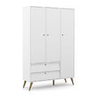 Jogo De Quarto Infantil Retrô Gold Guarda Roupa 3 Portas E Cô