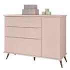 Jogo De Quarto Infantil Retrô Melinda Guarda Roupa E Cômoda C