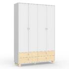 Jogo De Quarto Infantil Rope Guarda Roupa 4 Portas E Berço -