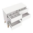 Jogo De Quarto Infantil Theo Cômoda 6 Gavetas E Berço Com Pés