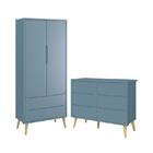 Jogo De Quarto Infantil Theo Guarda Roupa 2 Portas E Cômoda 6