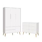 Jogo De Quarto Infantil Theo Guarda Roupa 3 Portas E Cômoda 6