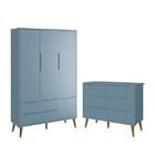 Jogo De Quarto Infantil Theo Guarda Roupa 3 Portas E Cômoda 6