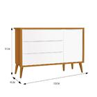 Jogo De Quarto Infantil Theo Retrô Cômoda 1 Porta E Berço Com