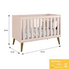 Jogo De Quarto Infantil Theo Retrô Cômoda 3 Gavetas E Berço C