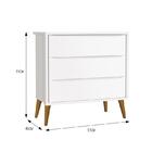 Jogo De Quarto Infantil Theo Retrô Cômoda 3 Gavetas E Berço C