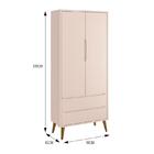 Jogo De Quarto Infantil Theo Retrô Guarda Roupa 2 Portas E Cô