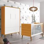 Jogo De Quarto Infantil Theo Retrô Guarda Roupa 3 Portas E Be