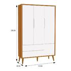 Jogo De Quarto Infantil Theo Retrô Guarda Roupa 3 Portas E Be