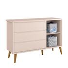 Jogo De Quarto Infantil Theo Retrô Guarda Roupa 3 Portas E Cô