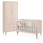 Jogo De Quarto Infantil Theo guarda Roupa 2 Portas e Berço Co