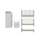 Jogo De Quarto Infantil Trevalla Móveis Pom Pom 3 Peças