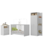 Jogo De Quarto Infantil Trevalla Móveis Pom Pom 3 Peças