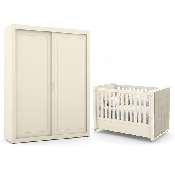 Jogo De Quarto Infantil Tutto New Guarda Roupa 2 Portas E Ber