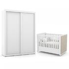 Jogo De Quarto Infantil Tutto New Guarda Roupa 2 Portas E Ber