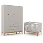 Jogo De Quarto Infantil Unique Com Guarda Roupa 4 Portas E Be