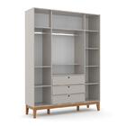 Jogo De Quarto Infantil Unique Guarda Roupa 4 Portas E Cômoda