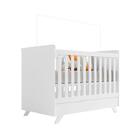 Jogo De Quarto Maya Branco Acetinado Cômoda E Berço