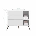 Jogo De Quarto Melinda Branco 100 % Mdf Guarda Roupa