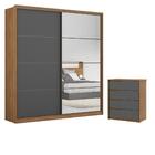 Jogo De Quarto Roupeiro Com Espelho E Comoda Valencia Amendol