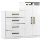 Jogo De Quarto Roupeiro E Comoda Bona Branco